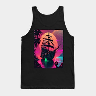 Dark the ship pirate ship lover Tank Top